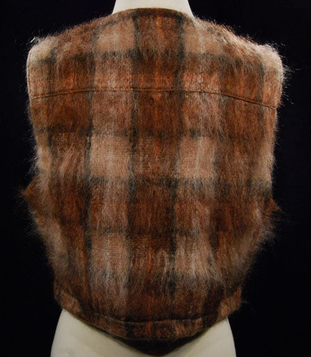 Girl's Fuzzy Plaid Mohair Vest by Banana Republic