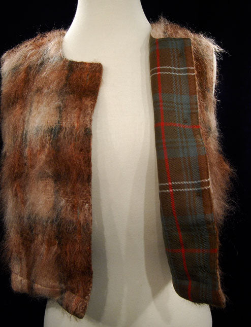 Girl's Fuzzy Plaid Mohair Vest by Banana Republic