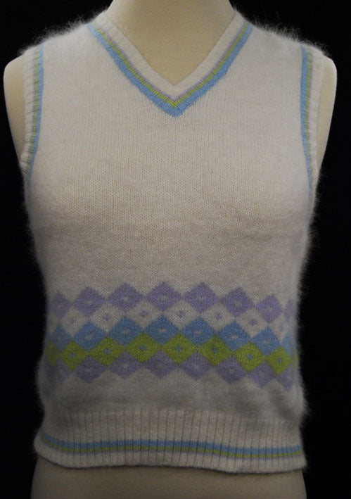 Girl's Ivory Angora Sweater Vest by The Limited