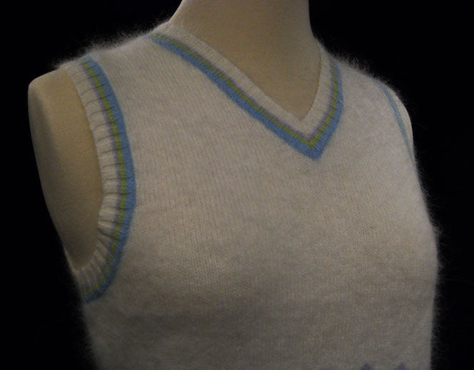 Girl's Ivory Angora Sweater Vest by The Limited
