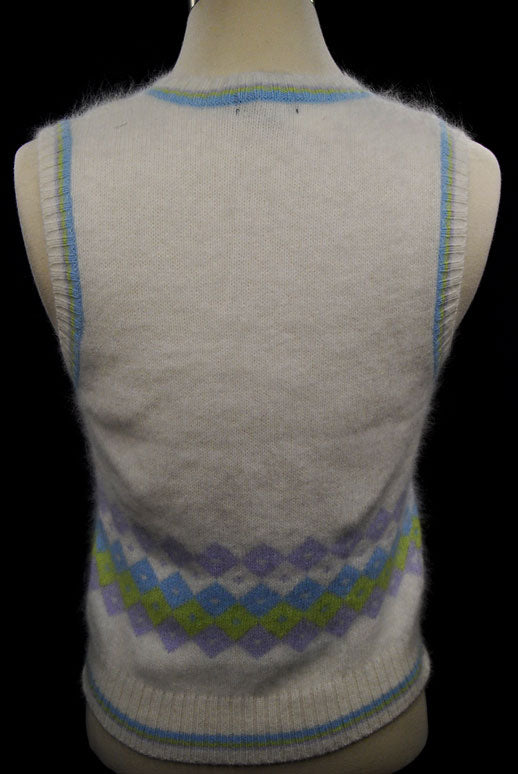 Girl's Ivory Angora Sweater Vest by The Limited