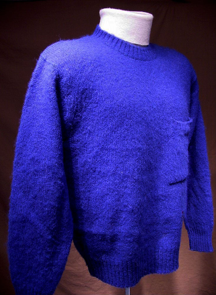 Fuzzy Retro Crewneck Brushed Wool Sweater