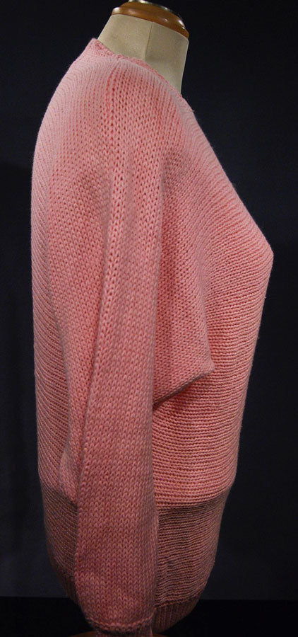 Woman's Beaded-Pink Angora Sweater by David Brett