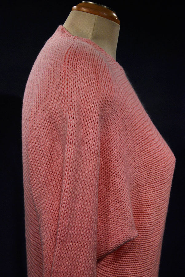 Woman's Beaded-Pink Angora Sweater by David Brett