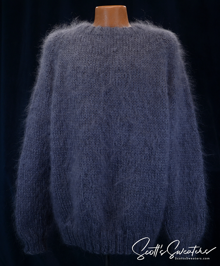Men's Handknit Mohair Crewneck Sweater