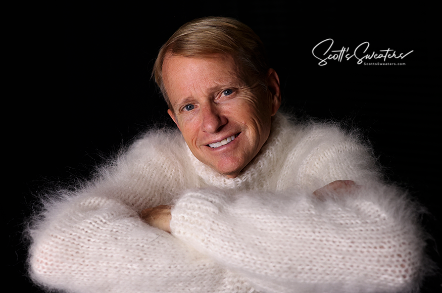 Men's Handknit Mohair Crewneck Sweater