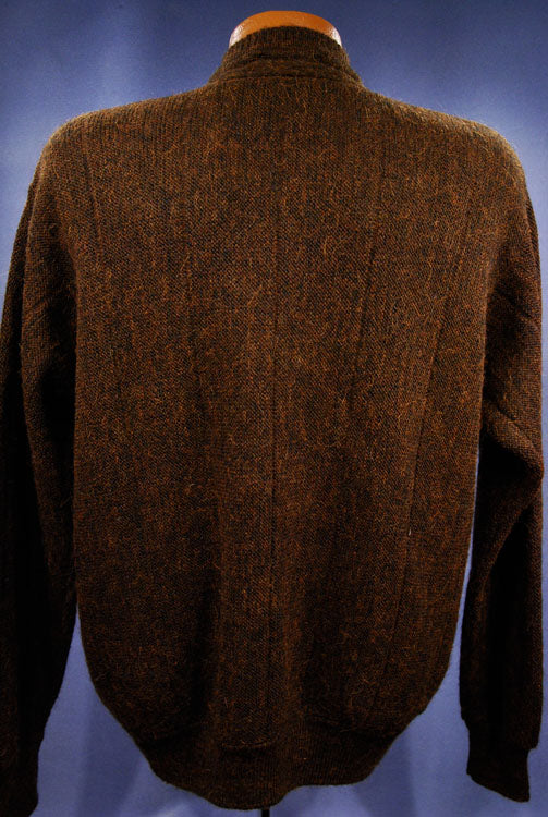 Men's Soft Bronze Colored Alpaca V-neck Sweater