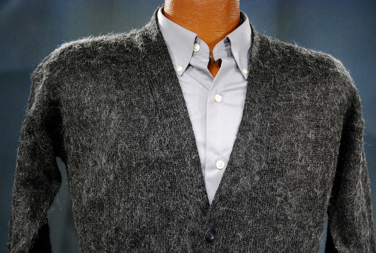 Men's Soft Alpaca Cardigan Sweater in Black