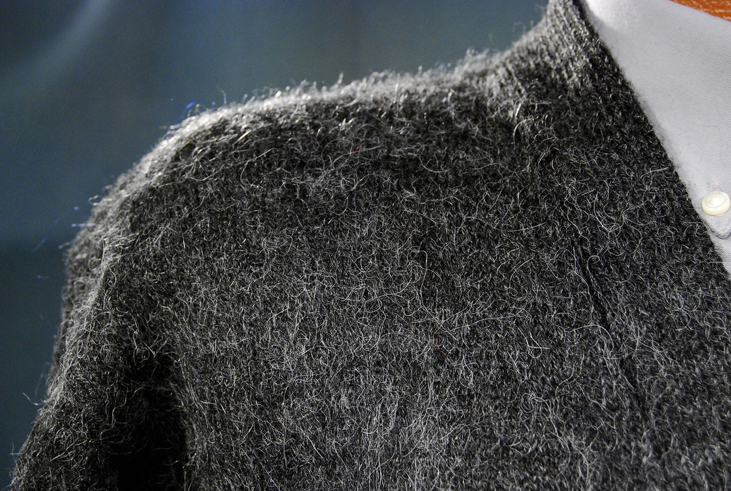 Men's Soft Alpaca Cardigan Sweater in Black
