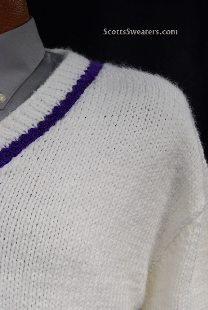 Men's Sporty V-neck Pullover Tennis/Cricket Sweater