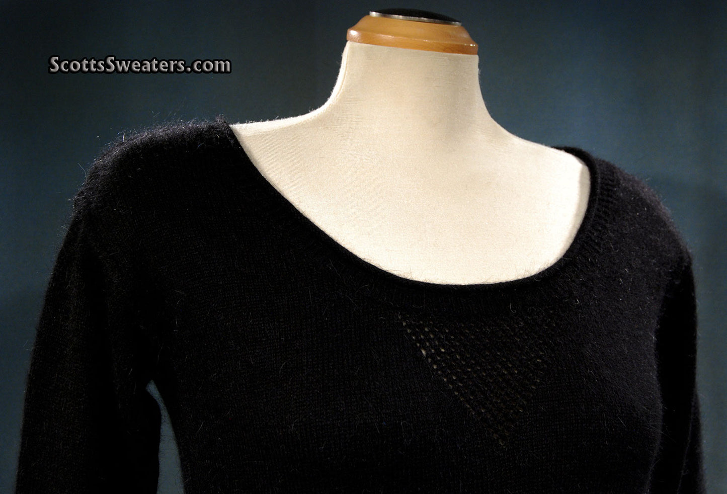 Woman's Angora Scoop Neck Sweater by Moda Intl.
