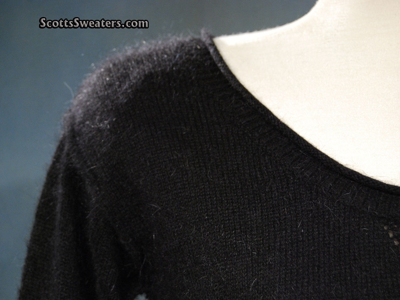 Woman's Angora Scoop Neck Sweater by Moda Intl.