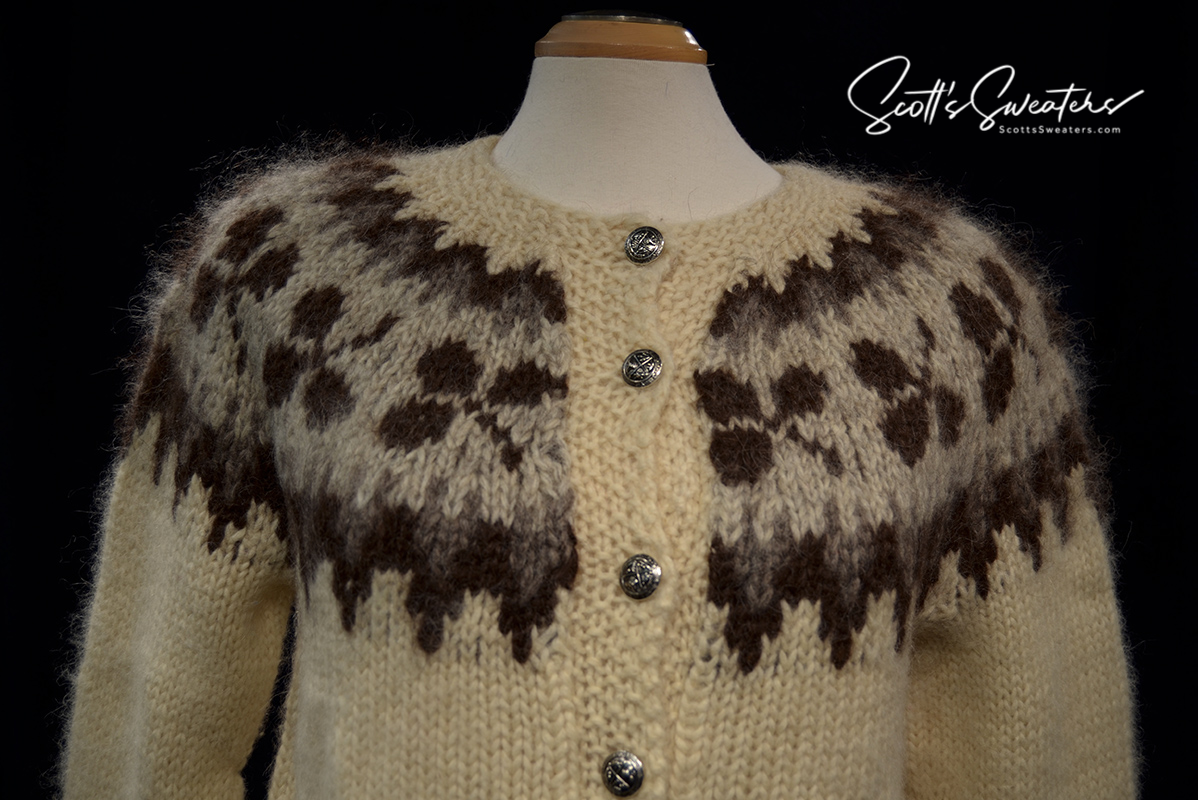 Strickjacke aus isländischer Wolle für Damen