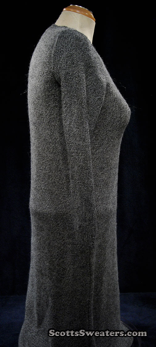 Woman's Grey Alpaca-Merino Wool Sweaterdress (Copy)