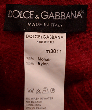 Roter Rollkragenpullover aus Mohair für Herren von D&G