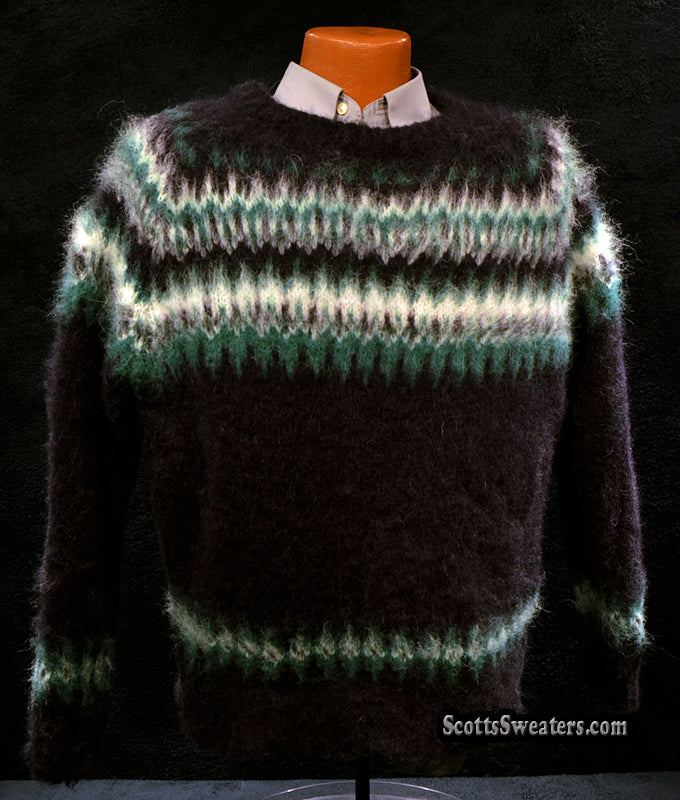 Men's Navy-blue Alpaca Crewneck Sweater
