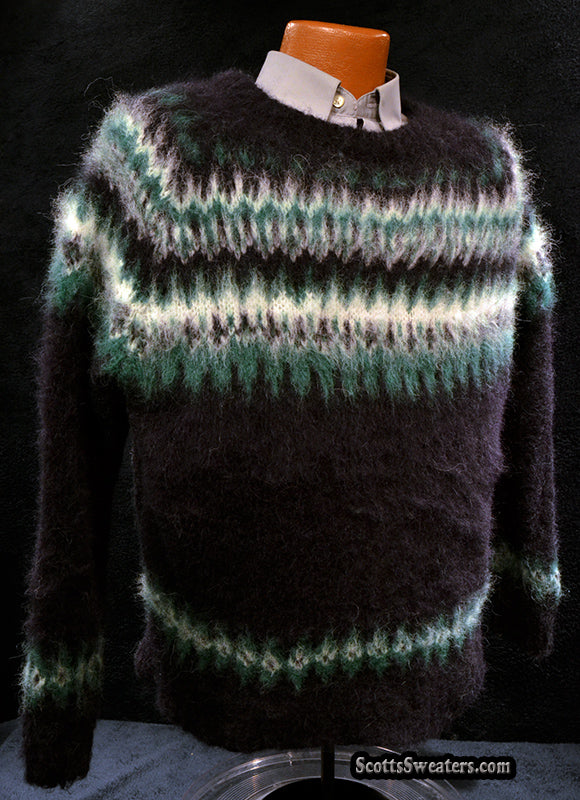 Men's Navy-blue Alpaca Crewneck Sweater