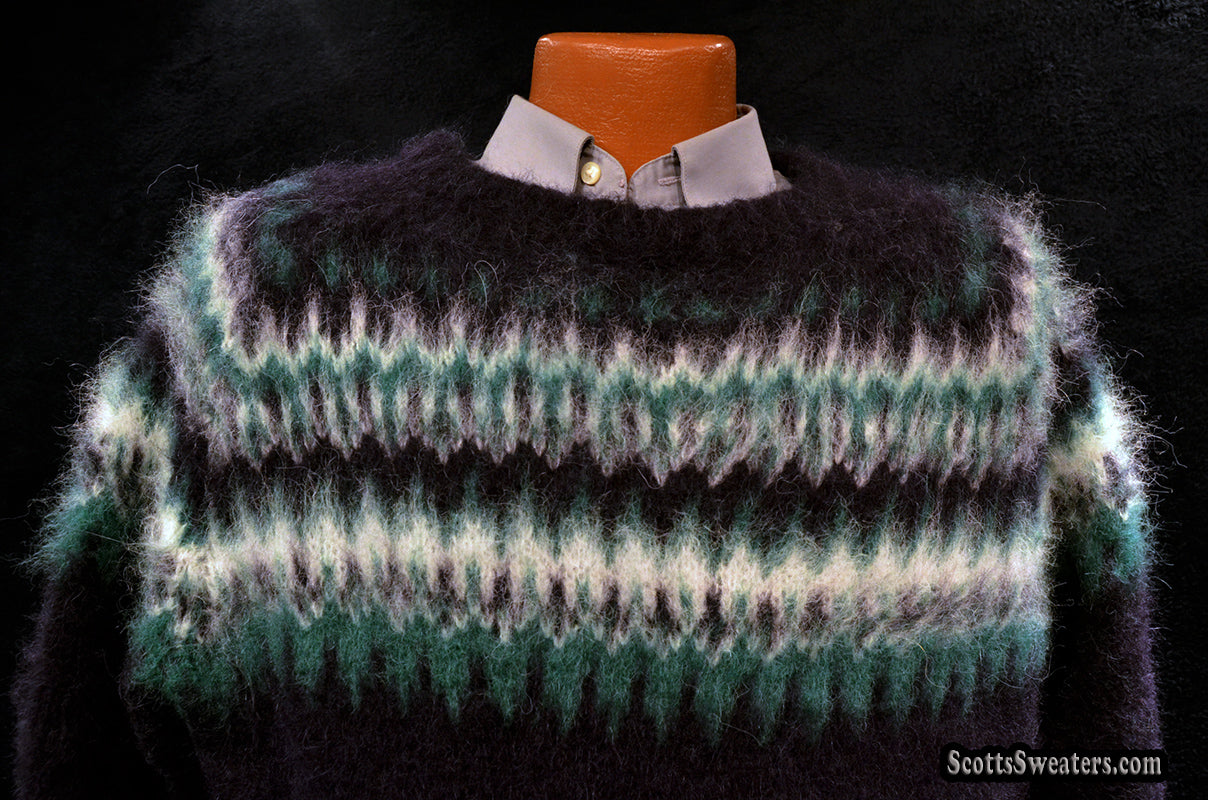Men's Navy-blue Alpaca Crewneck Sweater
