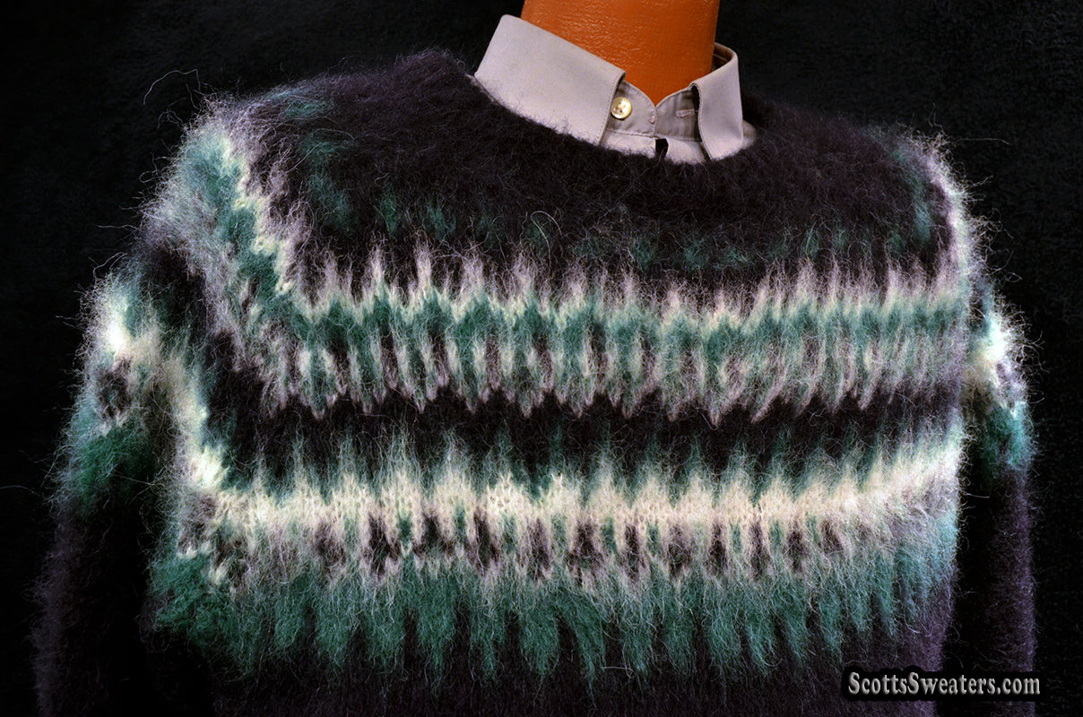 Men's Navy-blue Alpaca Crewneck Sweater
