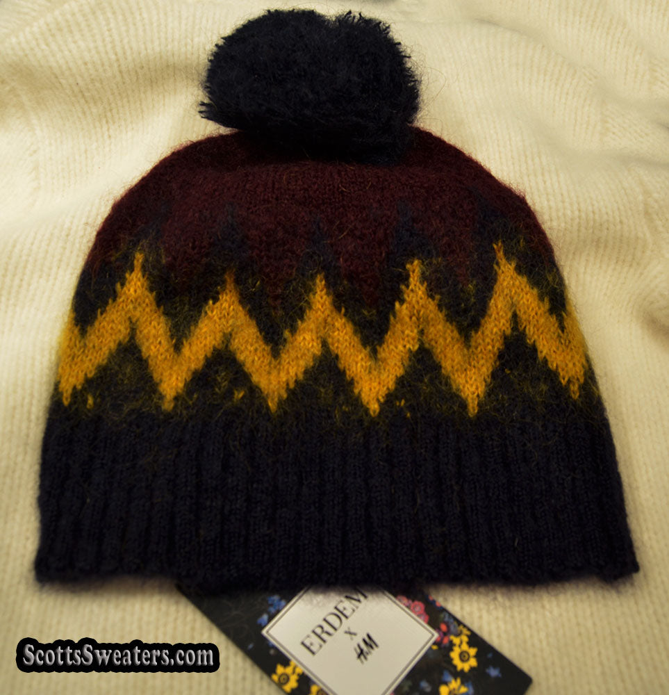 Matching Hat / Scarf for men's Crewneck Mohair Sweater