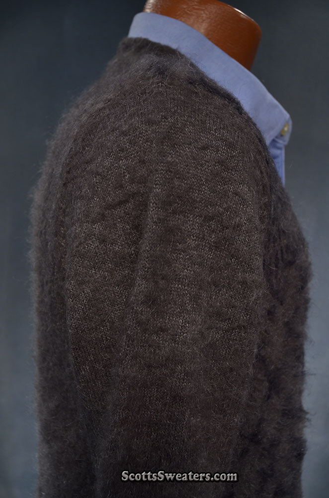 ZARAのメンズ スカルデザイン モヘアセーター
