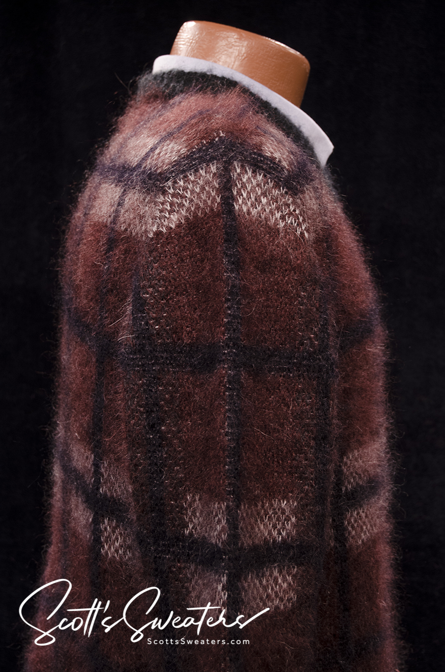 Ziegelroter Mohairpullover für Herren von Roberto Collina