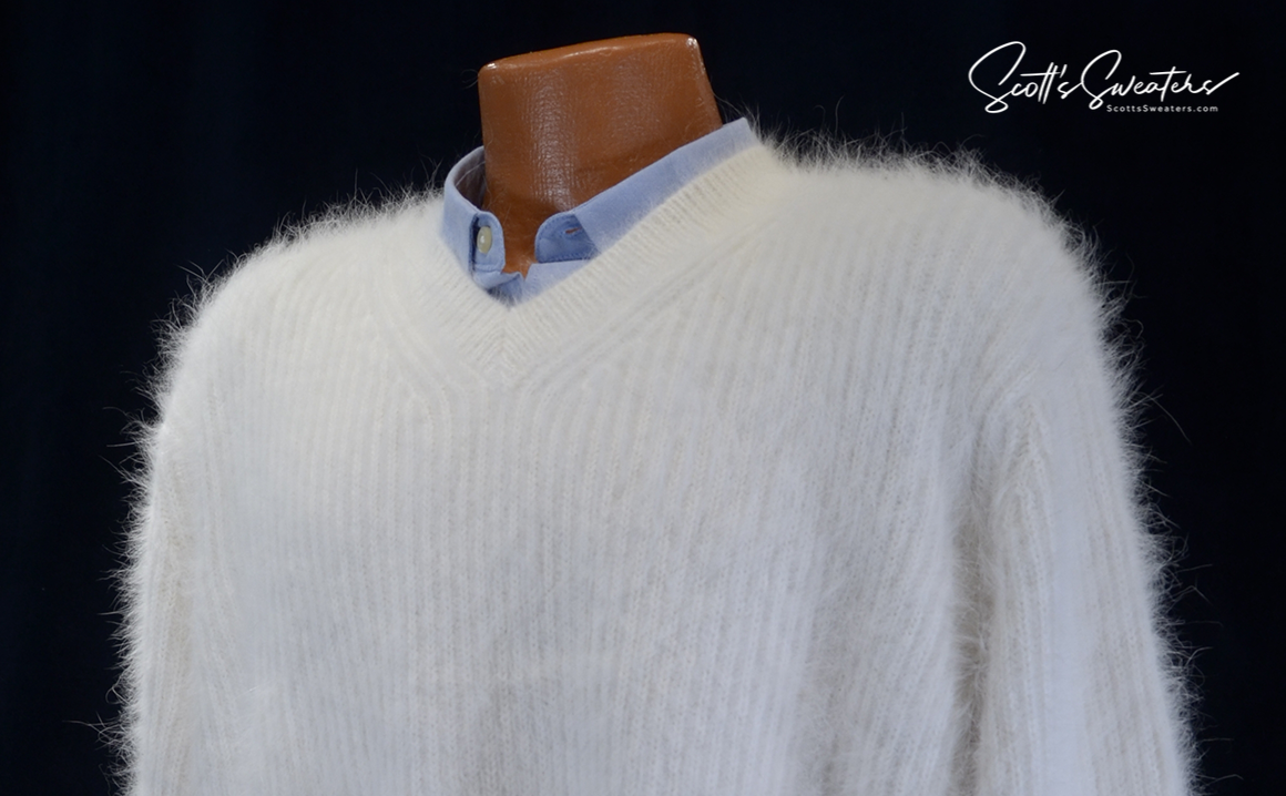 Weiche, luxuriöse Angora-Pullover für Herren