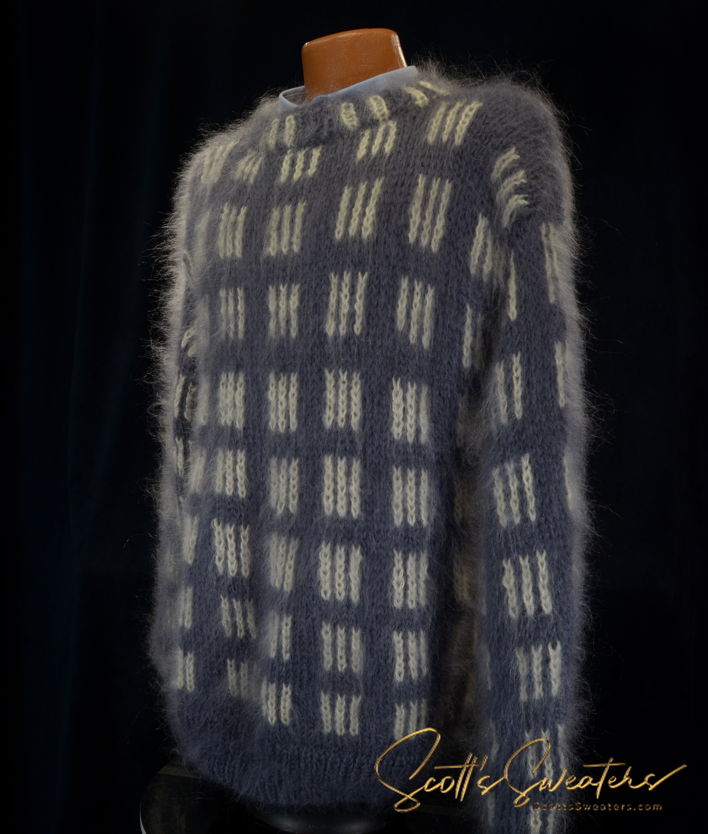 AI Designed Men's Crewneck Mohair Sweater