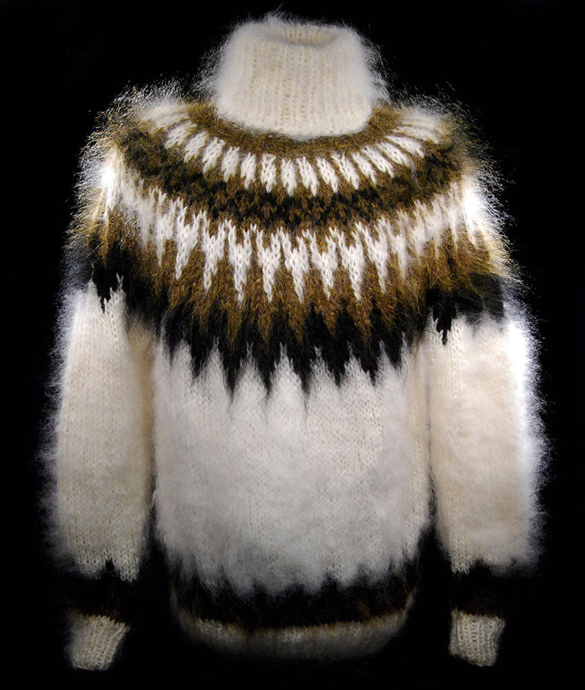 Men's Handknit Mohair Crewneck Sweater