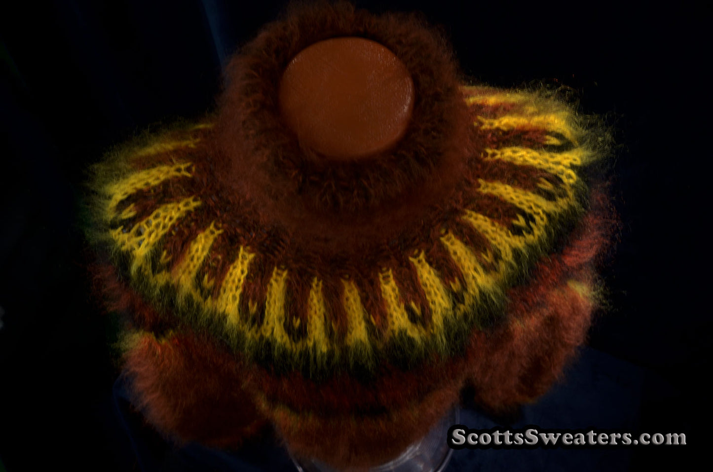 Handgestrickter Rollkragenpullover aus Mohair für Herren