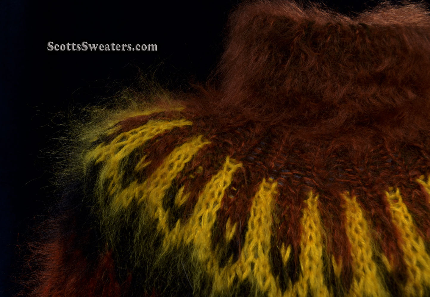 Handgestrickter Rollkragenpullover aus Mohair für Herren