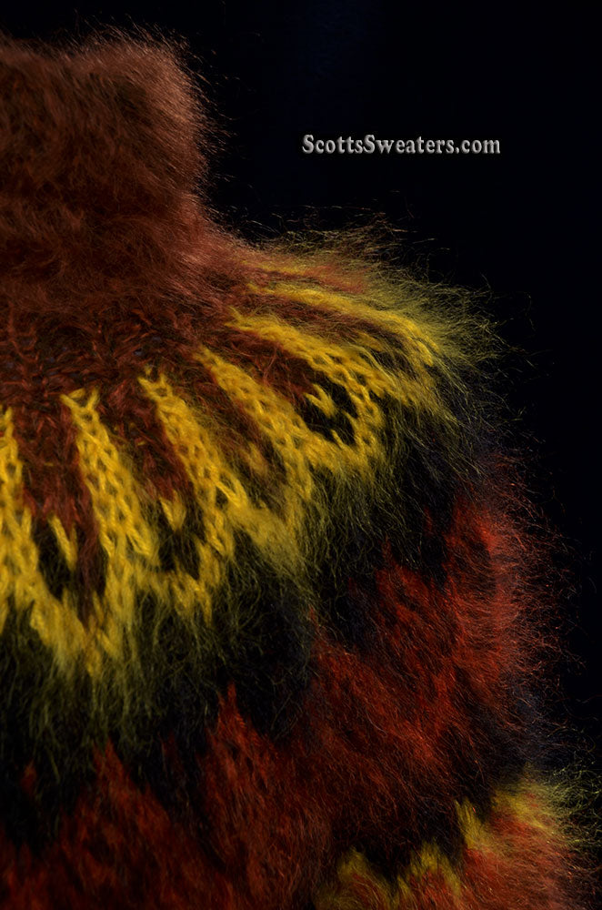 Handgestrickter Rollkragenpullover aus Mohair für Herren