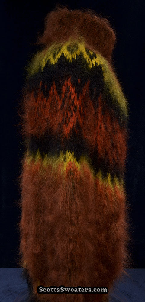 Handgestrickter Rollkragenpullover aus Mohair für Herren