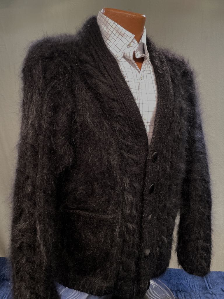 Men's Home-Spun Angora-Silk Sweater