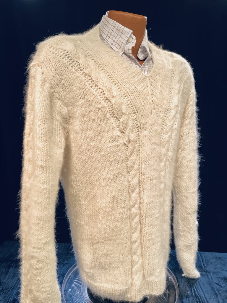 Men's Home-Spun Angora-Silk Sweater