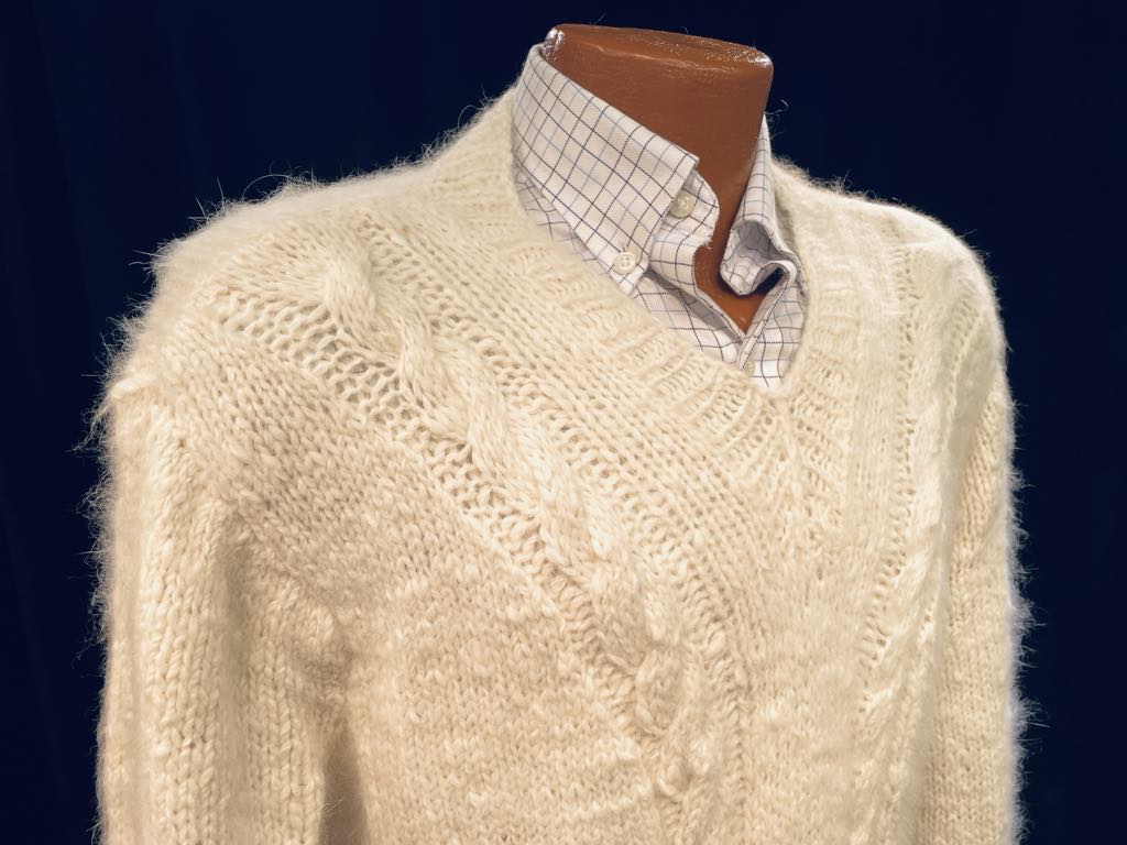 Men's Home-Spun Angora-Silk Sweater