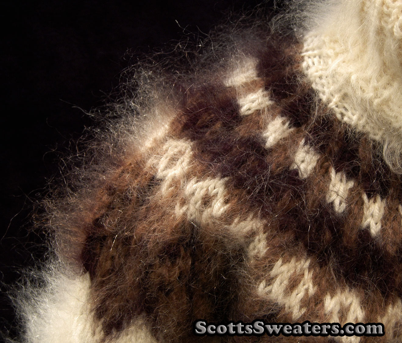Men's Hand-knit Turtleneck Mohair Sweater