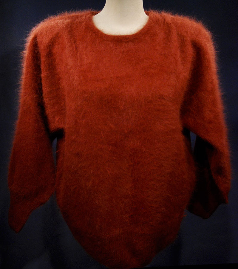 Woman's Angora Jewel-neck Sweater by Connie A Lee