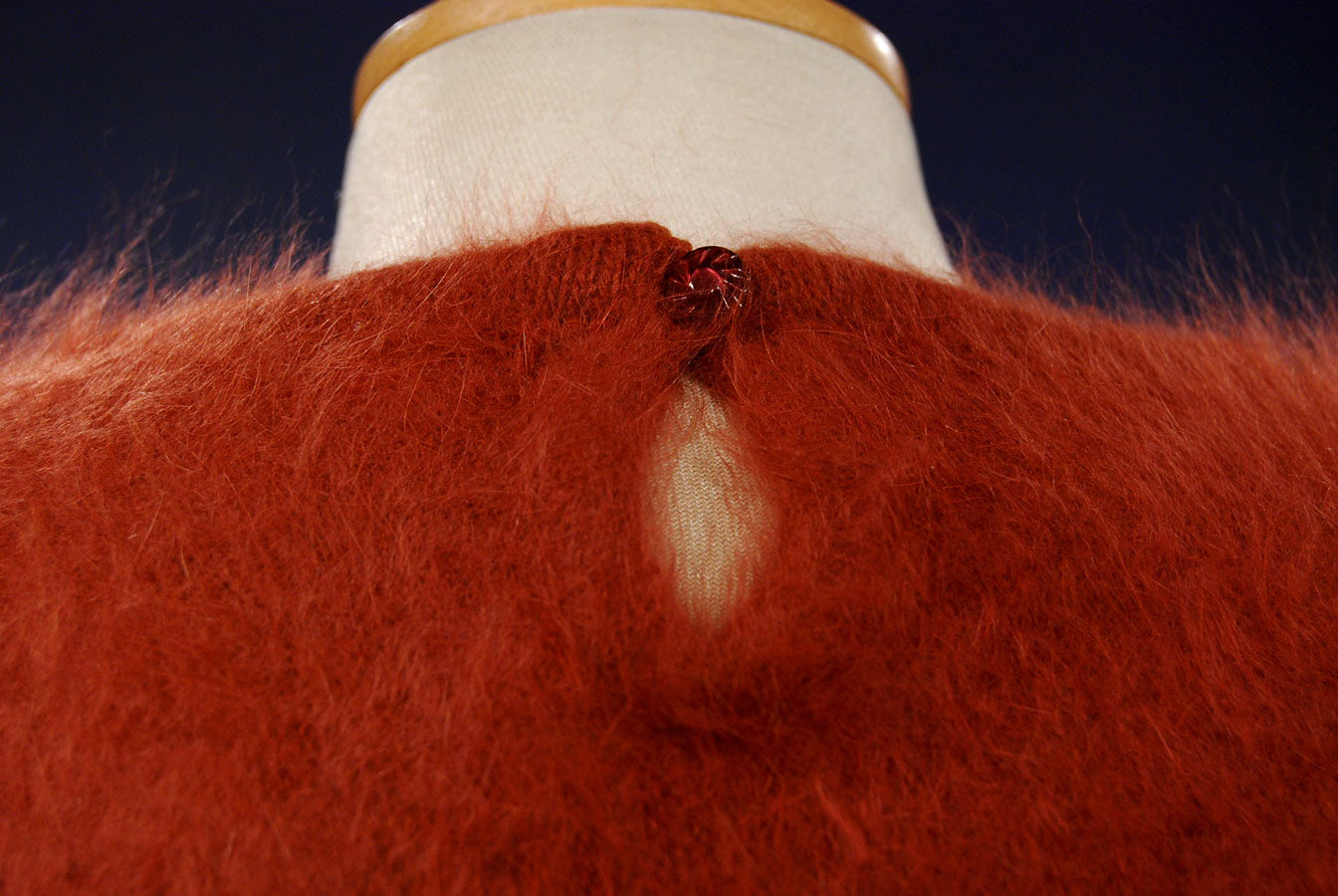 Woman's Angora Jewel-neck Sweater by Connie A Lee