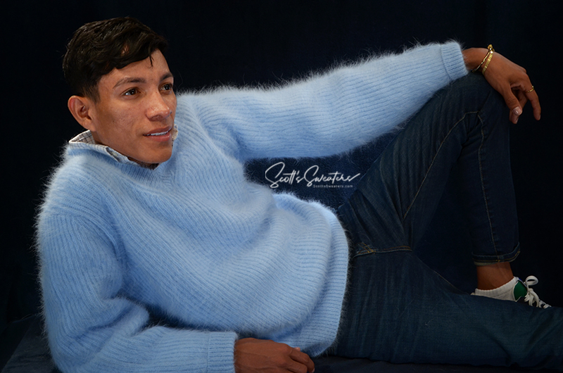 Weiche, luxuriöse Angora-Pullover für Herren