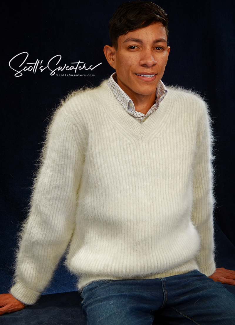 Weiche, luxuriöse Angora-Pullover für Herren