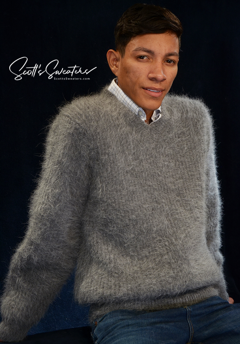 Weiche, luxuriöse Angora-Pullover für Herren