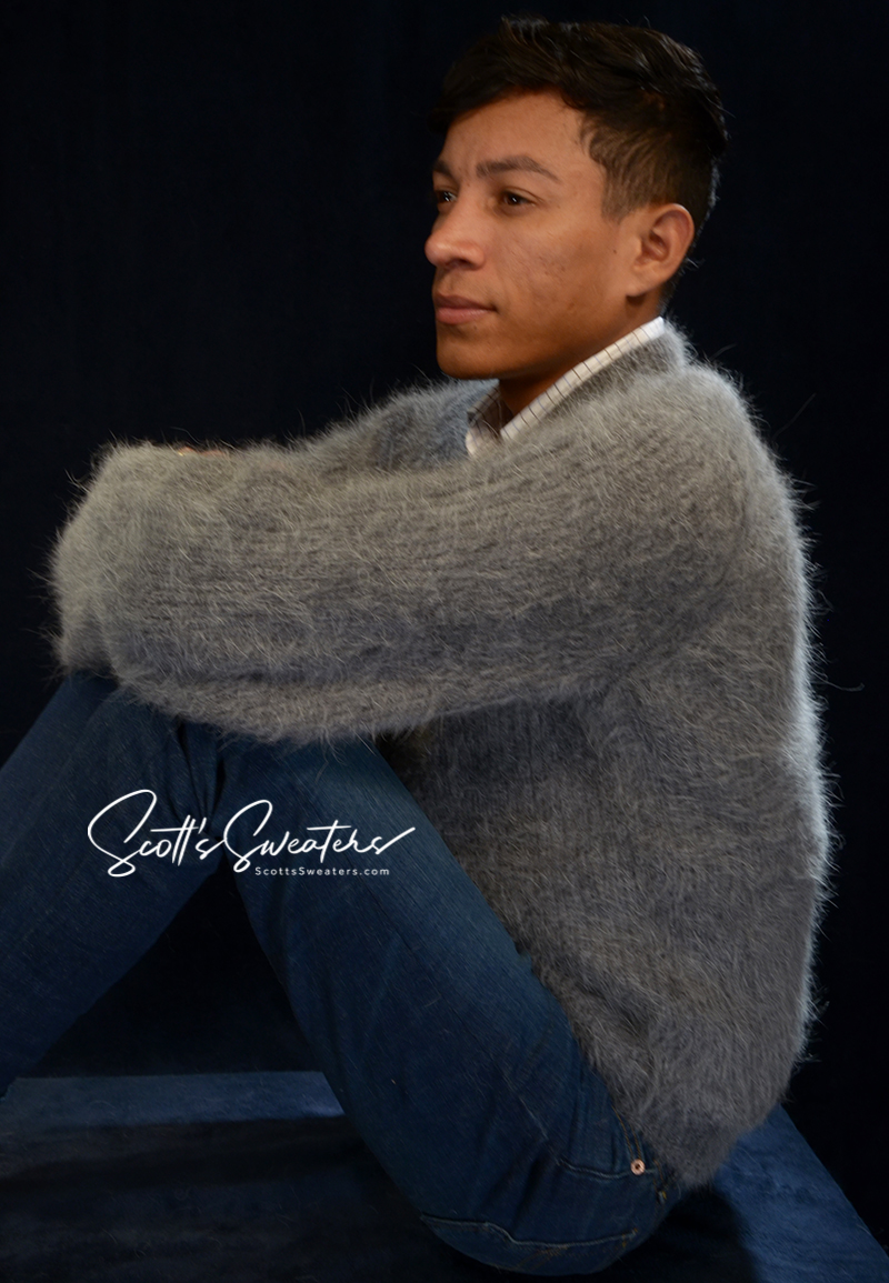 Weiche, luxuriöse Angora-Pullover für Herren