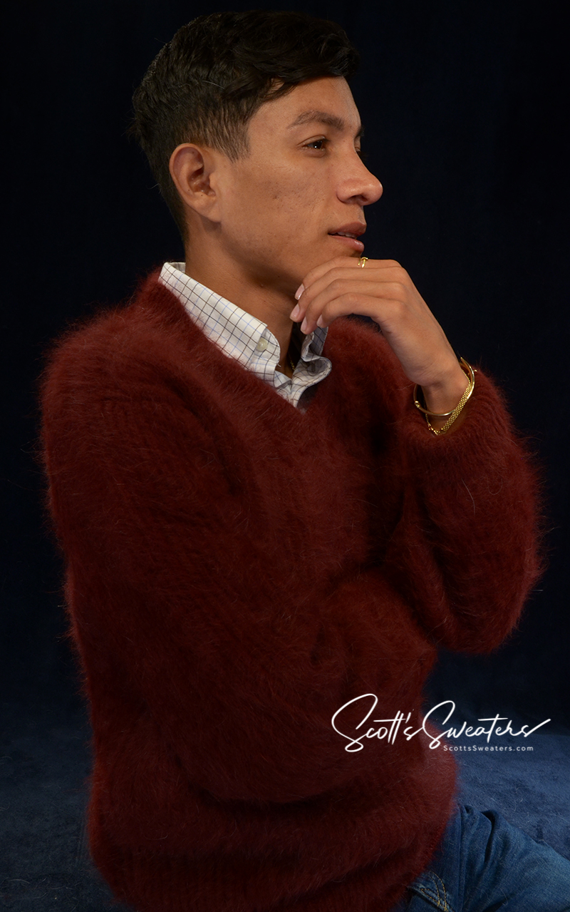 Weiche, luxuriöse Angora-Pullover für Herren