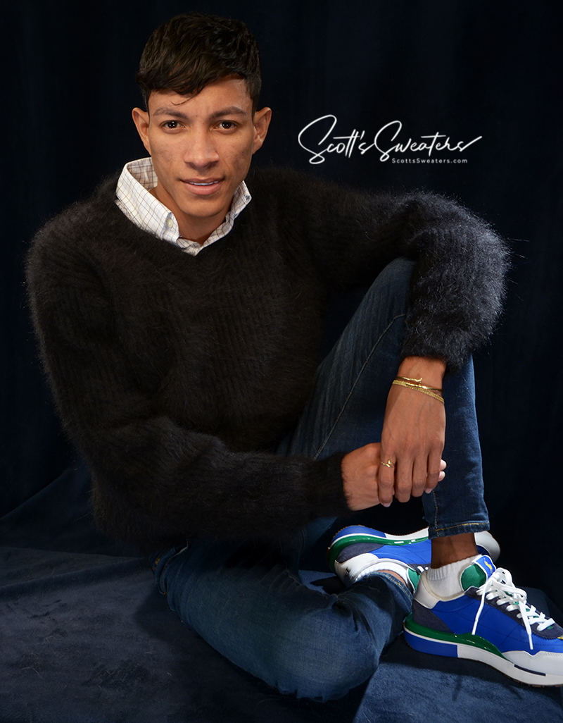 Weiche, luxuriöse Angora-Pullover für Herren