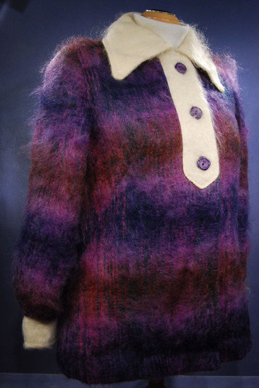Girl's Colorful Vintage Mohair Coat