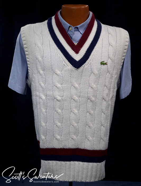 Men's Classic Retro Izod Tennis Sweater Sleeveless Vest [#124-005]