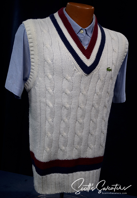 Men's Classic Retro Izod Tennis Sweater Sleeveless Vest [#124-005]