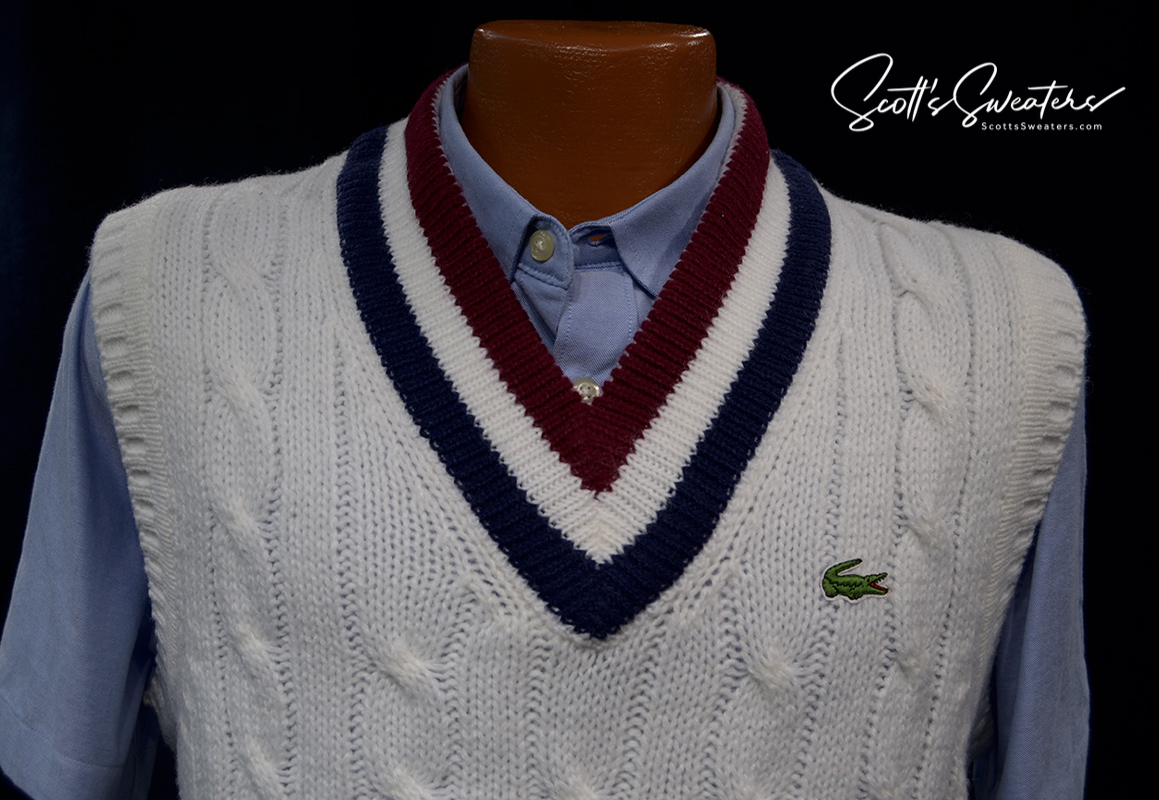 Men's Classic Retro Izod Tennis Sweater Sleeveless Vest [#124-005]