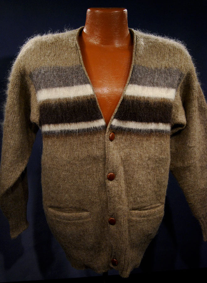 Men's Icelandic Wool Cardigan Sweater by Hilda Ltd. [#151-004]